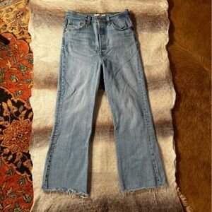 Levi Ribcage Crop Flare Jeans